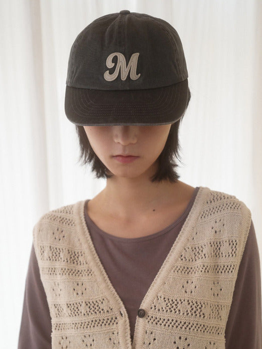 Mango Maniplease M Washed Cap Charcoal