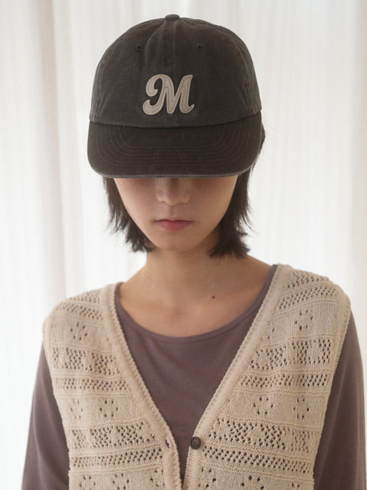 Mango Maniplease M Washed Cap Charcoal