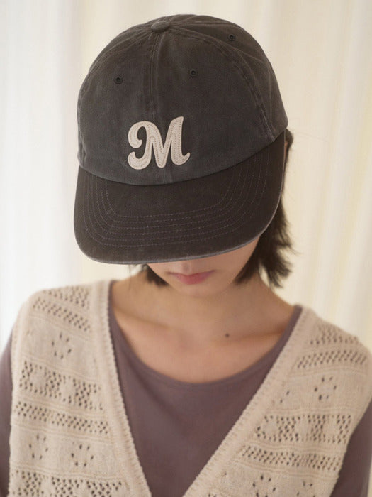 Mango Maniplease M Washed Cap Charcoal