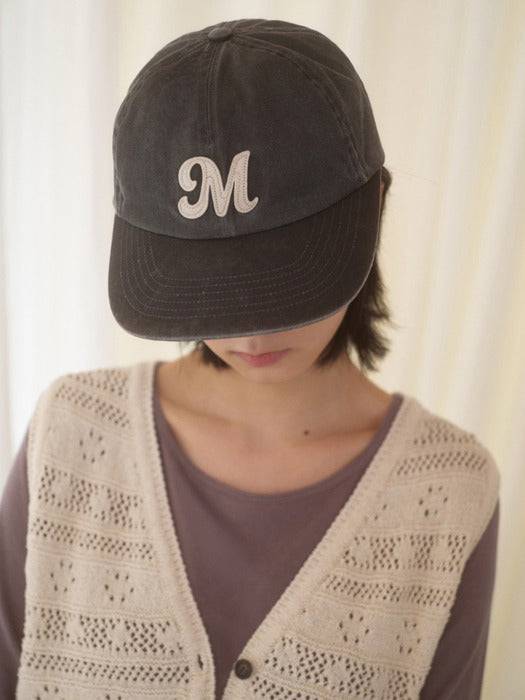 Mango Maniplease M Washed Cap Charcoal