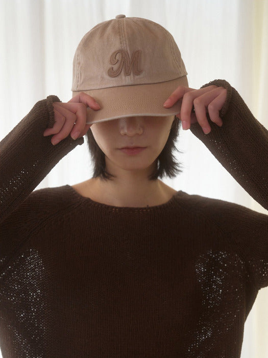 Mango Maniplease M Washed Cap Beige