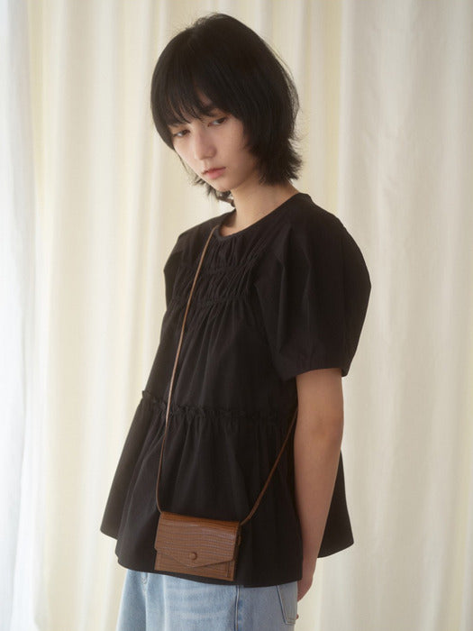 [Mango Maniplease] City Mirror WALLET_CARAMEL