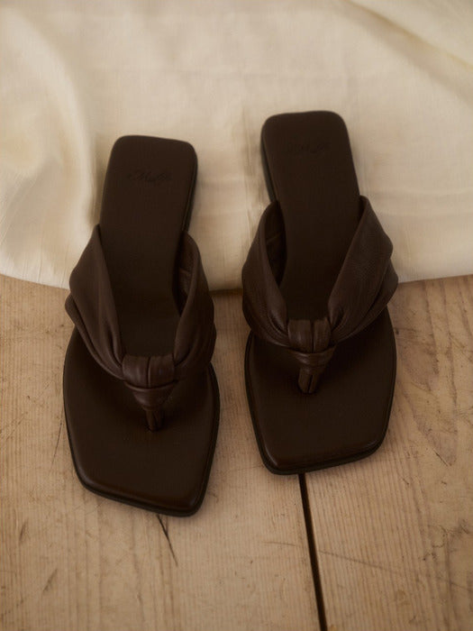 [Mango Maniplease] Leu Flip FLOPS_DEEP Brown