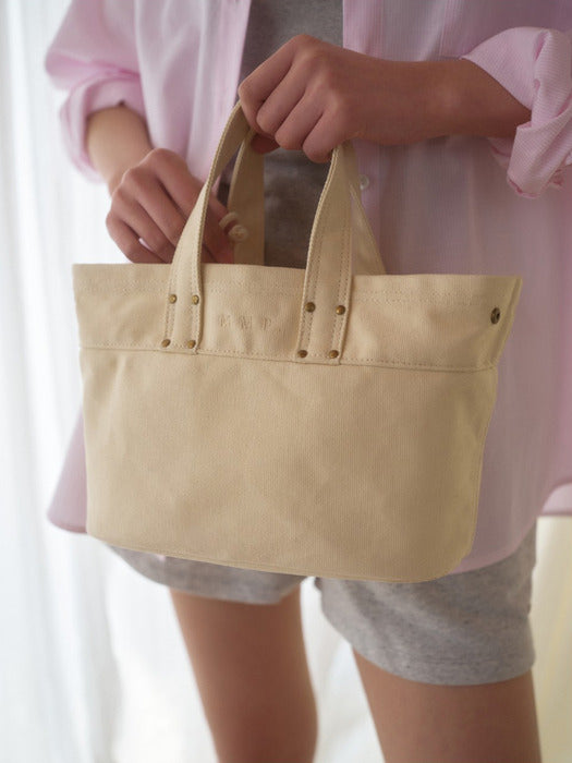 Mango Maniplease Beam Canvas Bag Natural
