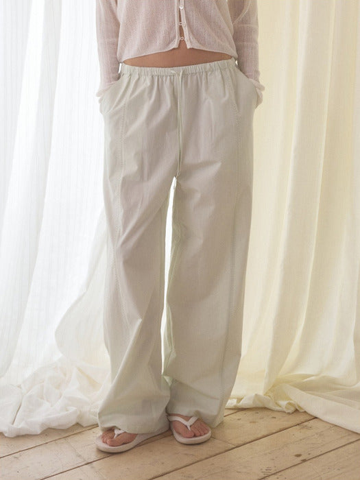 Mango Maniplease Salt Banding Pants Mint