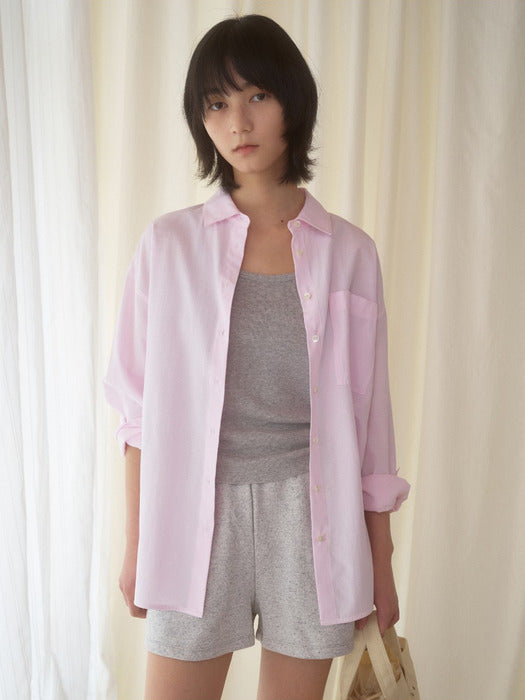 Mango Maniplease Moor Summer Shirt Pink Stripe