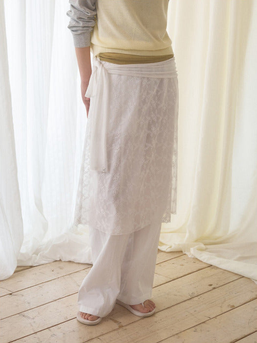 [Mango Maniplease] Sham Lace SKIRT_IVORY