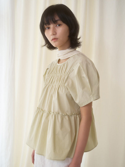 [Mango Maniplease] Chello Cotton BLOUSE_LIME