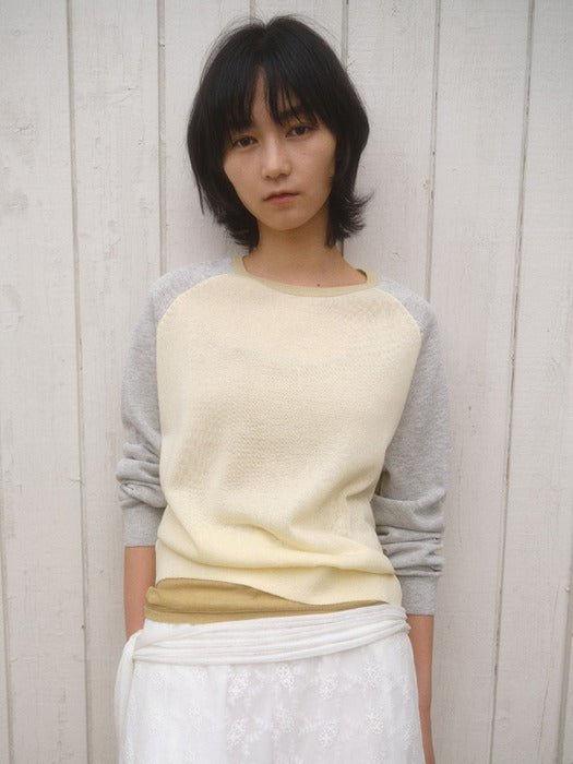 Mango Maniplease Herrit Raglan Knit Yellow