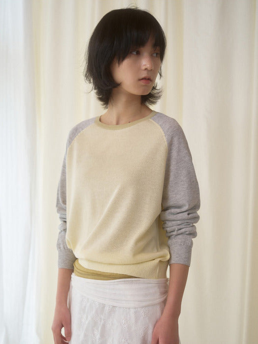 Mango Maniplease Herrit Raglan Knit Yellow