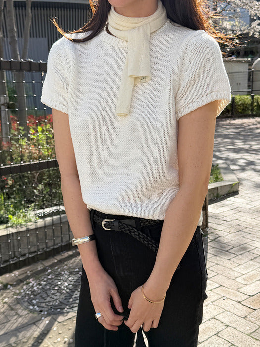 Mango Maniplease Majo Cotton Knit Ivory