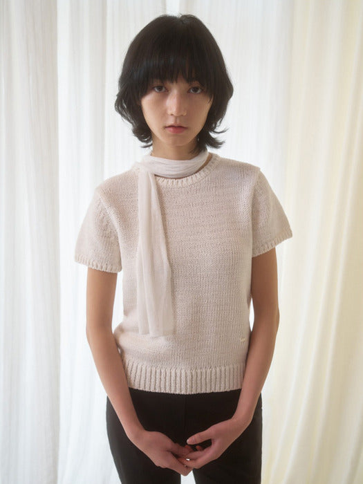 Mango Maniplease Majo Cotton Knit Ivory