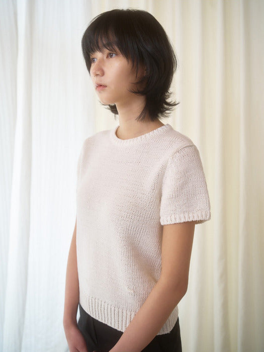 Mango Maniplease Majo Cotton Knit Ivory