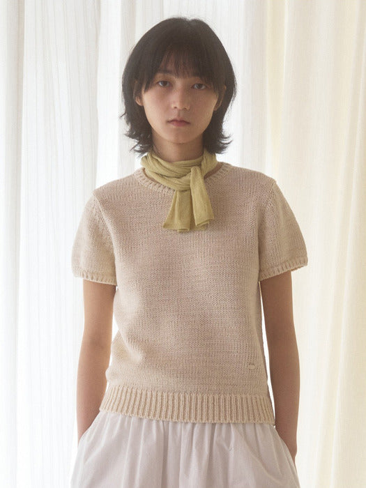 Mango Maniplease Majo Cotton Knit Natural