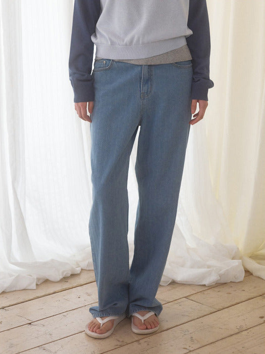 Mango Maniplease Sail Stripe Jeans Blue