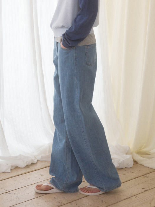 Mango Maniplease Sail Stripe Jeans Blue