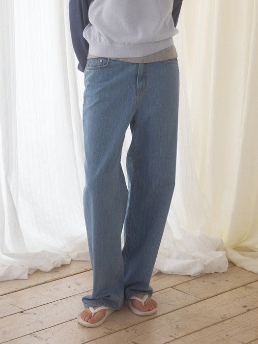 Mango Maniplease Sail Stripe Jeans Blue