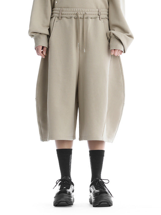 Wconcept_Treemingbird Tmb Raw Cut Balloon Bermuda Set-Up Shorts [ Beige ]