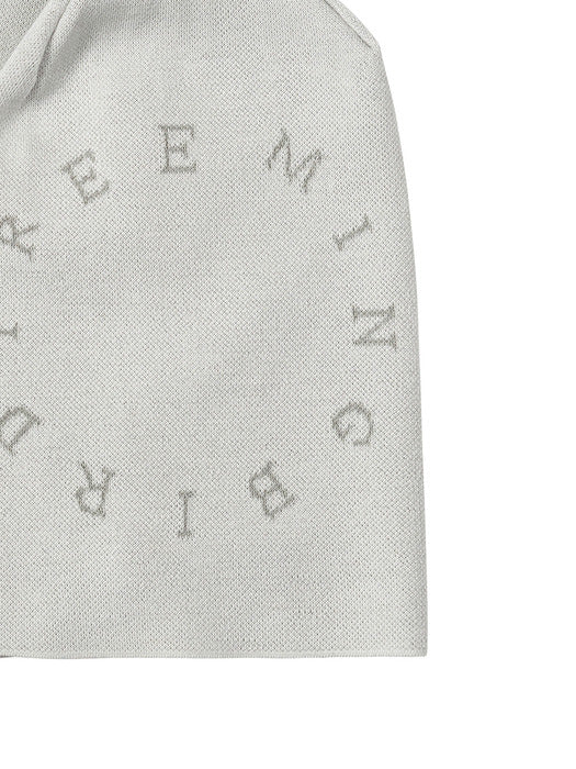 Wconcept_Treemingbird Circle Logo Beanie [ Light Gray ]
