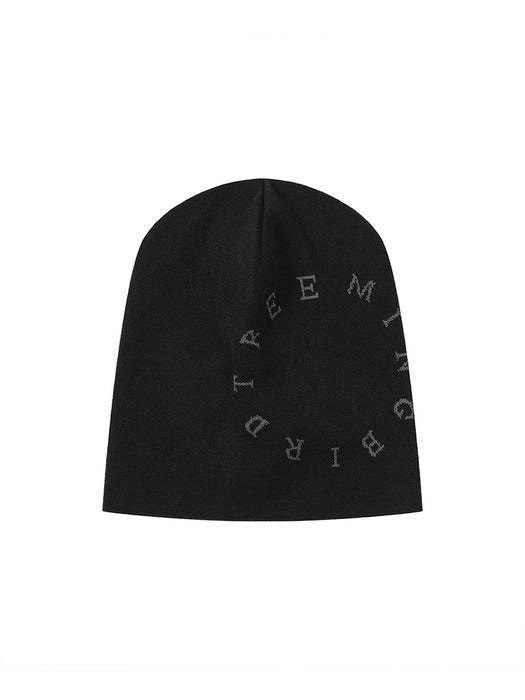 Wconcept_Treemingbird Circle Logo Beanie [ Black ]