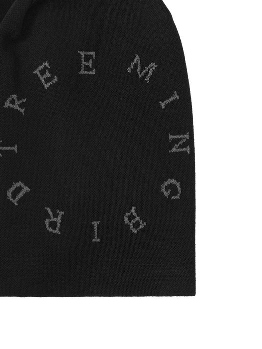 Wconcept_Treemingbird Circle Logo Beanie [ Black ]