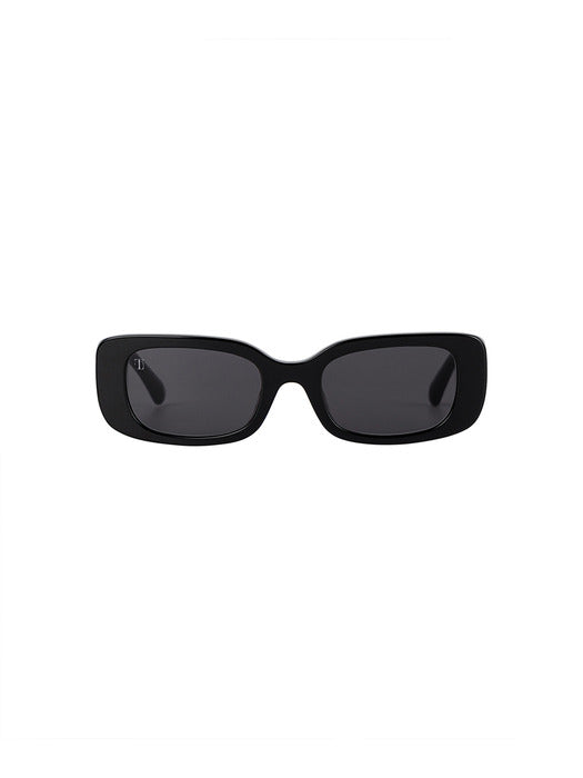 Wconcept_Treemingbird Classic Rectangle Sunglasses [ Black ]