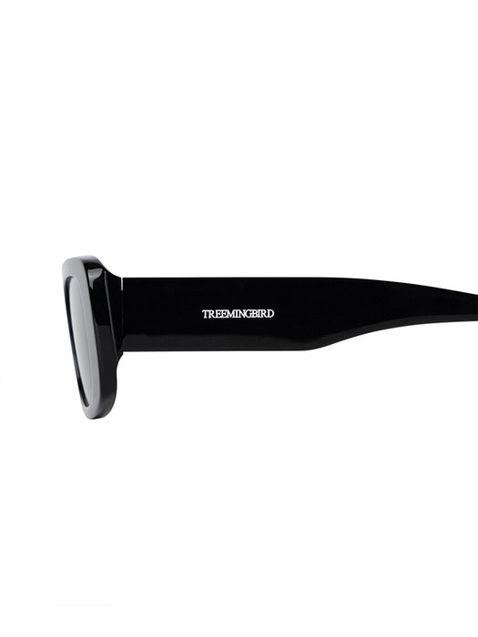 Wconcept_Treemingbird Classic Rectangle Sunglasses [ Black ]