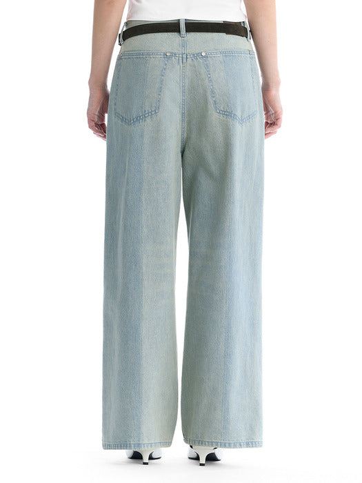 Wconcept_Treemingbird Tonal Wide Denim Pants [ Light Blue ]