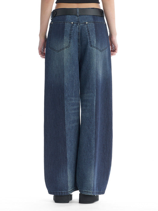 Wconcept_Treemingbird Tonal Wide Denim Pants [ Blue ]