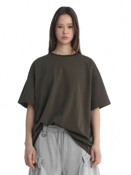 Wconcept_Treemingbird Oversized Graphic T-Shirts [ Brown ]