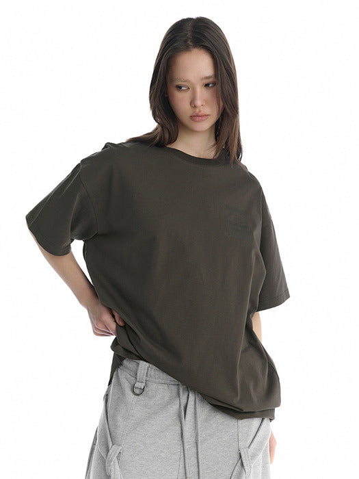 Wconcept_Treemingbird Oversized Graphic T-Shirts [ Brown ]