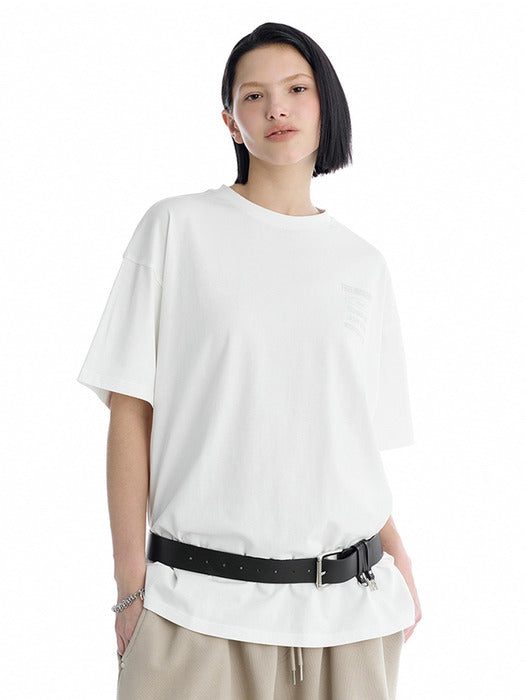 Wconcept_Treemingbird Oversized Graphic T-Shirts [ White ]