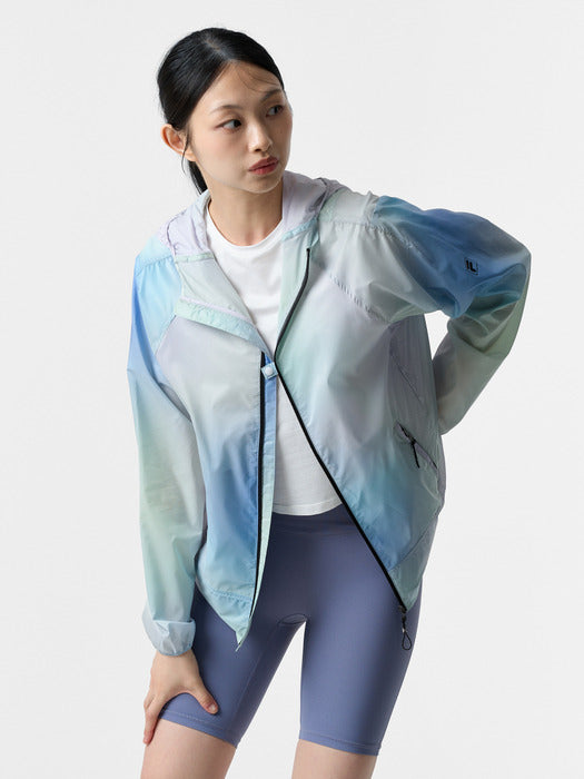 Fila UV Cut Ultra-Lightweight Hoodie Pattern Windbreaker 452