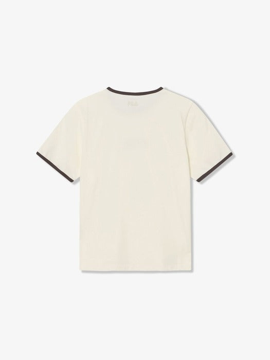 [fila] Coldwave+ Ringer Modified Logo Short-Sleeve T-Shirt_FS262RS01F005_175