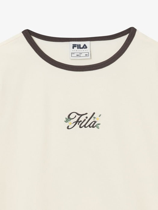 [fila] Coldwave+ Ringer Modified Logo Short-Sleeve T-Shirt_FS262RS01F005_175