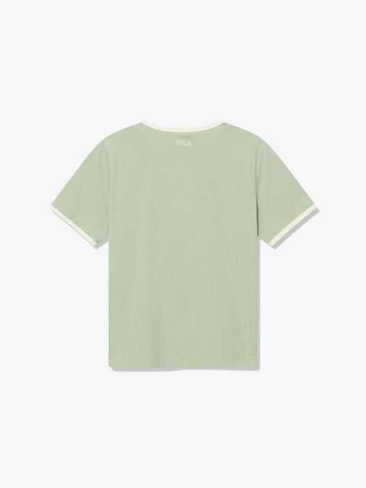 [fila] Coldwave+ Ringer Modified Logo Short-Sleeve T-Shirt_FS262RS01F005_360