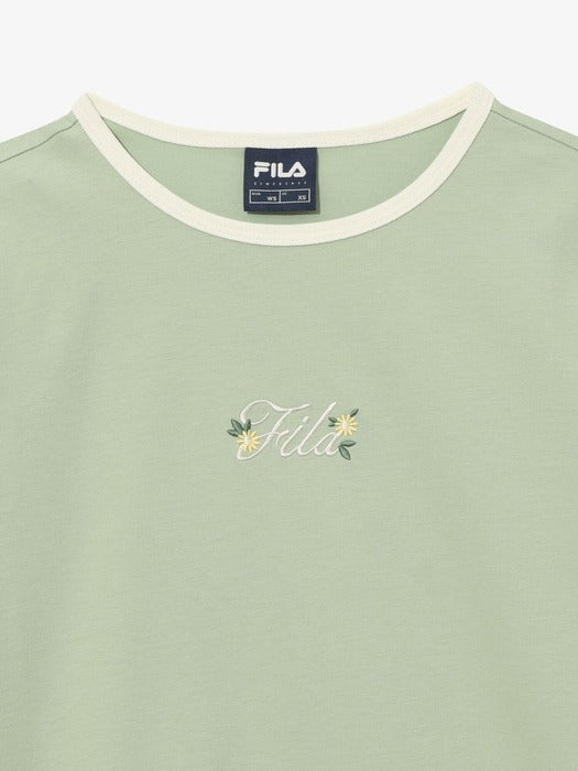 [fila] Coldwave+ Ringer Modified Logo Short-Sleeve T-Shirt_FS262RS01F005_360