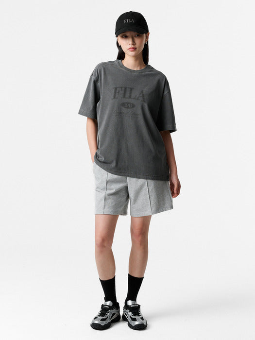 Fila Pigment Washed Lettering Short-Sleeve T-Shirt