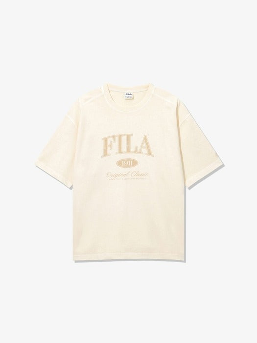 [fila] Pigment Washing Lettering Short-Sleeve T-shirt_FS262RS01X001_717