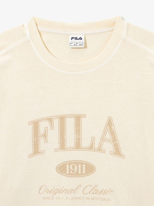 [fila] Pigment Washing Lettering Short-Sleeve T-shirt_FS262RS01X001_717