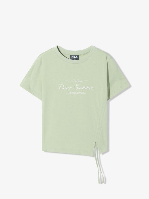 [fila] Shirring Short-Sleeve T-shirt_FS262RS01F017_360