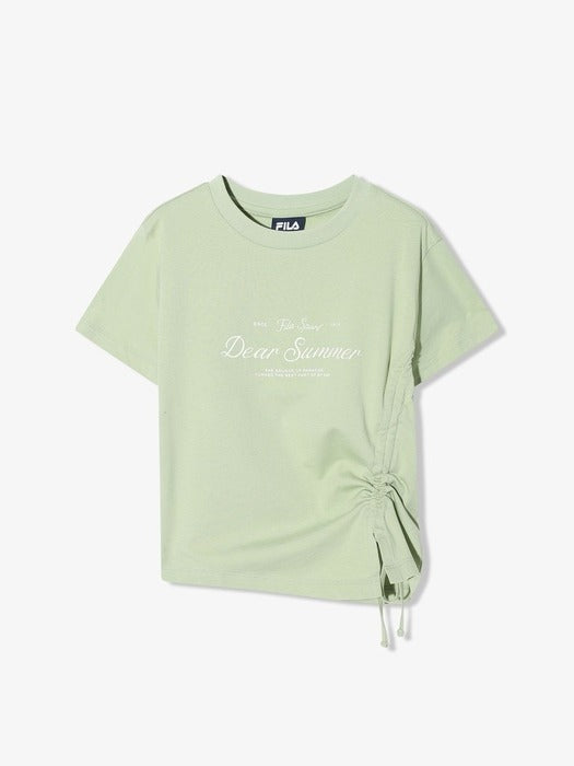[fila] Shirring Short-Sleeve T-shirt_FS262RS01F017_360