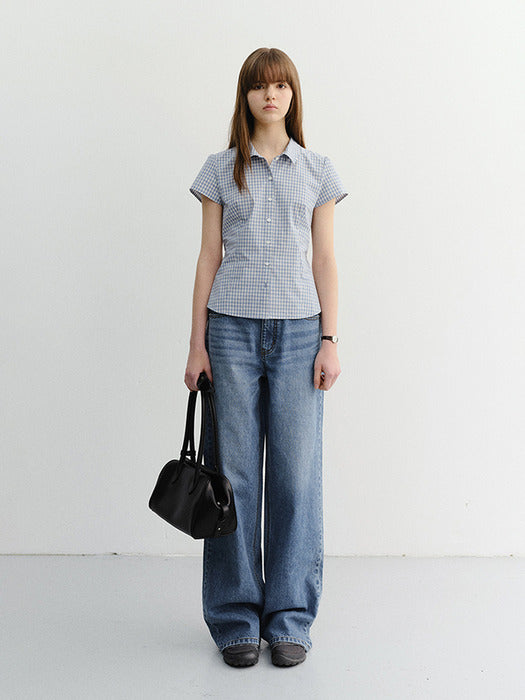 Dunst Summer Relaxed Wide Jeans Classic Blue