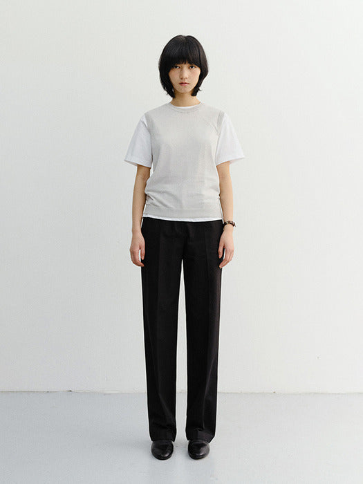 Dunst Summer Straight Chino Slacks Black