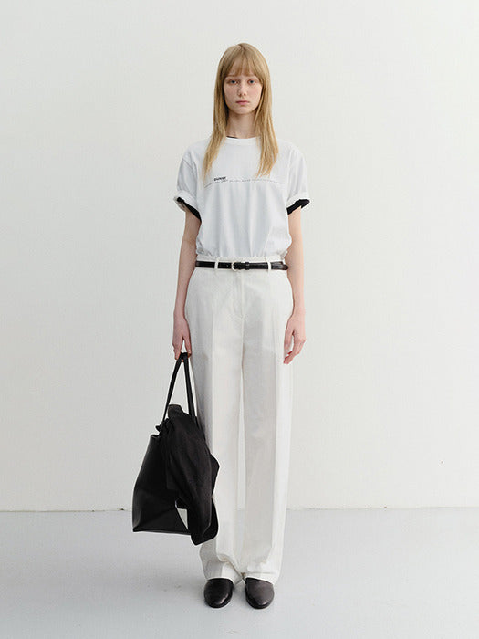 Dunst Summer Straight Chino Slacks White