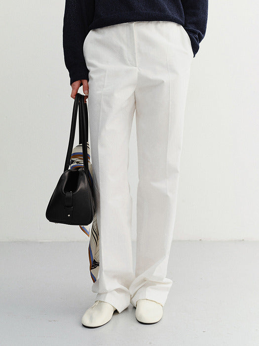 Dunst Summer Straight Chino Slacks White