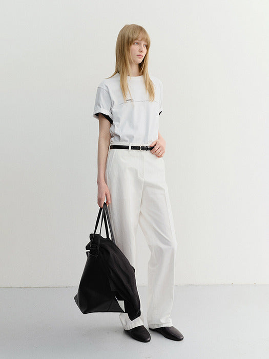 Dunst Summer Straight Chino Slacks White