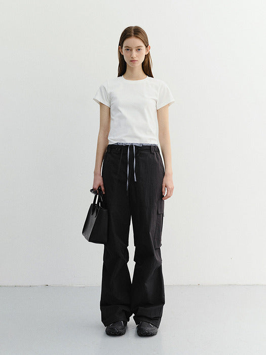 Dunst Utility Parachute Pants Black
