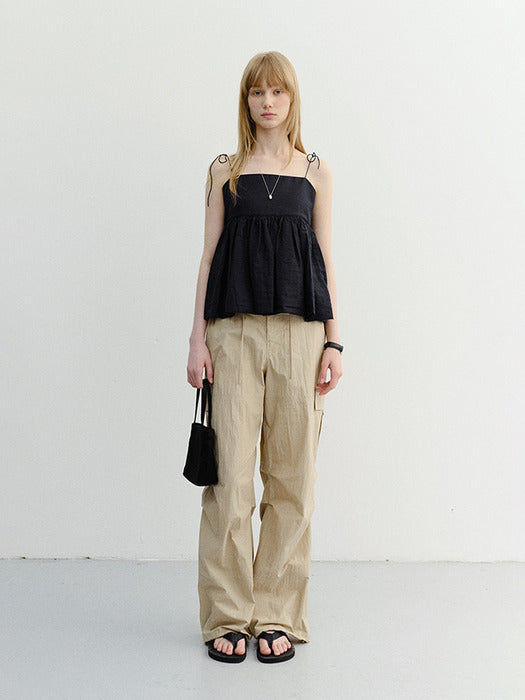Dunst Utility Parachute Pants Beige