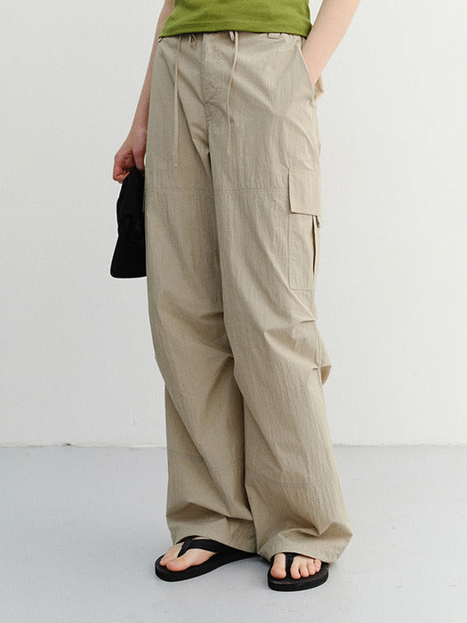 Dunst Utility Parachute Pants Beige